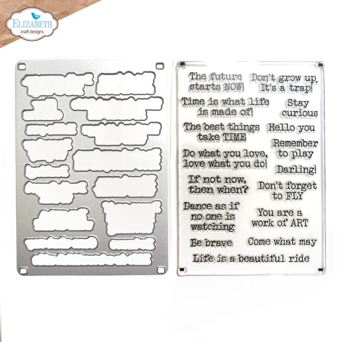 ECD Journal phrases 4 stamp and die set
