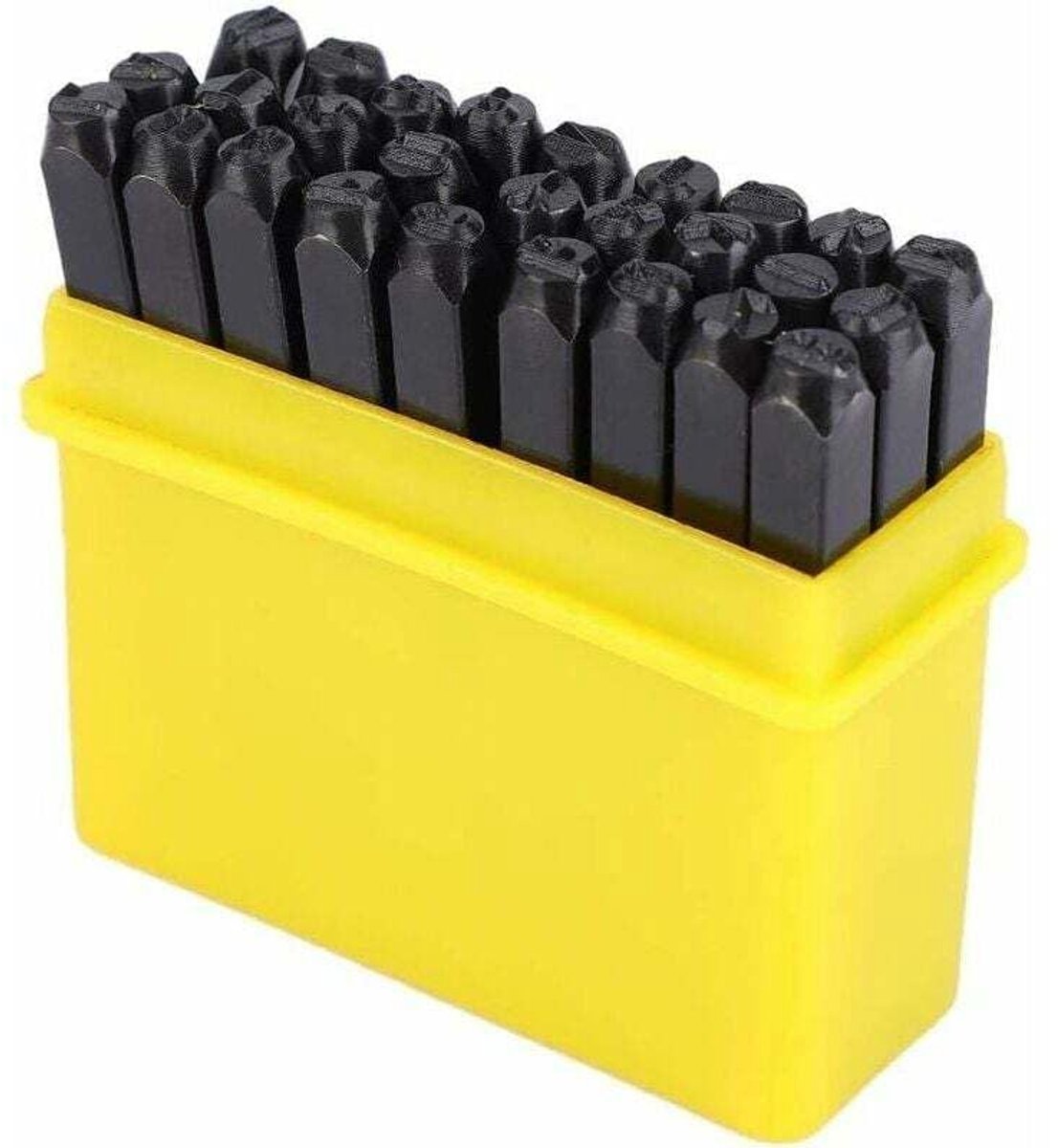 Stempel Letters - Carbon Steel - Alphabet En Cijferstempels Voor Metaal, Leer, Hout - 38-delig - Zwart