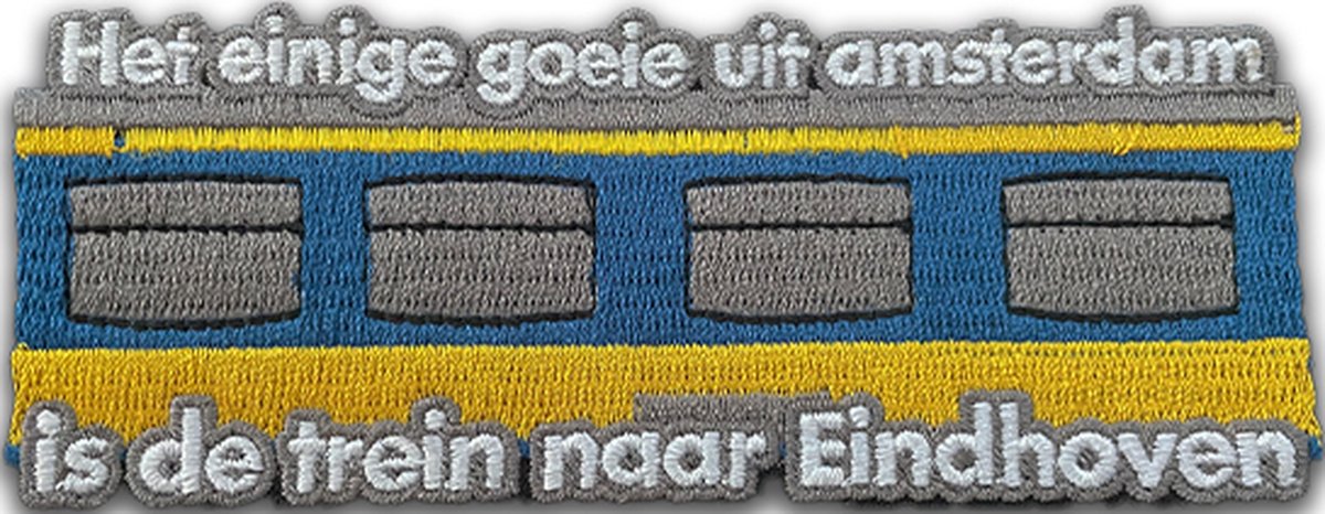 Emblemen Brabant - Opstrijk Emblemen - Het enige goeie uit Amsterdam is de trein naar Eindhoven