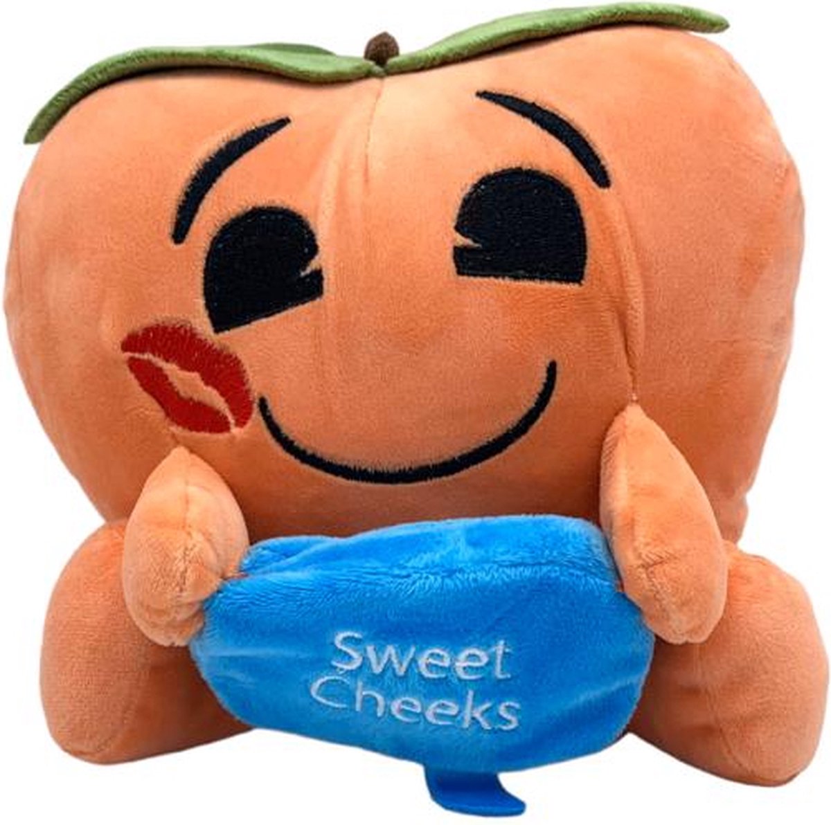 Emoji perzik knuffel - 23 cm - Pluche