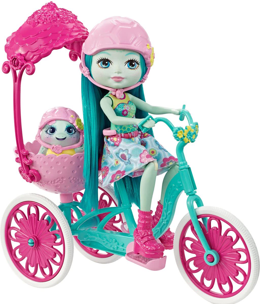 Enchantimals Schilpad Samen op de Fiets - Speelfigurenset
