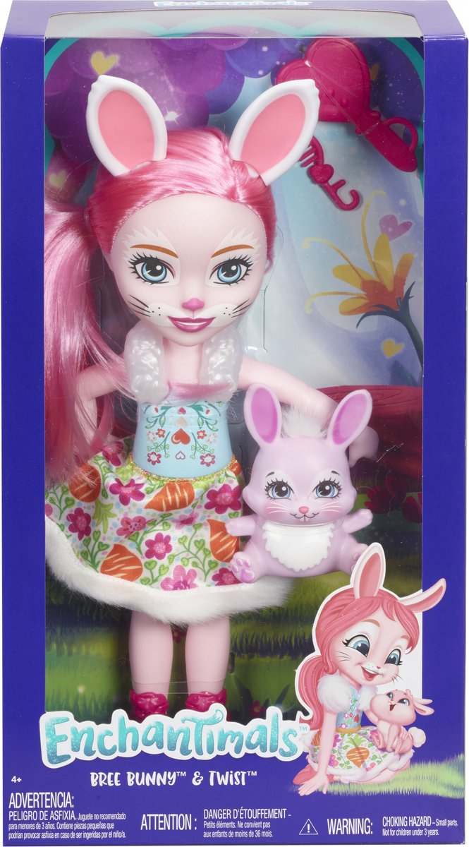 Enchantimals Tienerpop Bree Bunny & Twist Meisjes Roze 7-delig