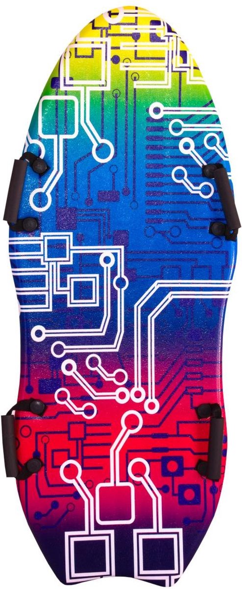 Bodyboard - veelkleurig - schuim - 122x51x2,2CM