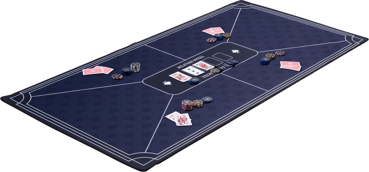 Pokerkleed blauw (118x59cm) -  