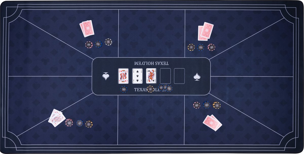 Pokerkleed blauw (177x89cm) - Engelhart