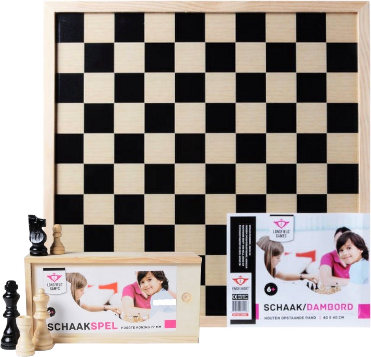 Schaak/Dambord Inclusief Schaakstenen