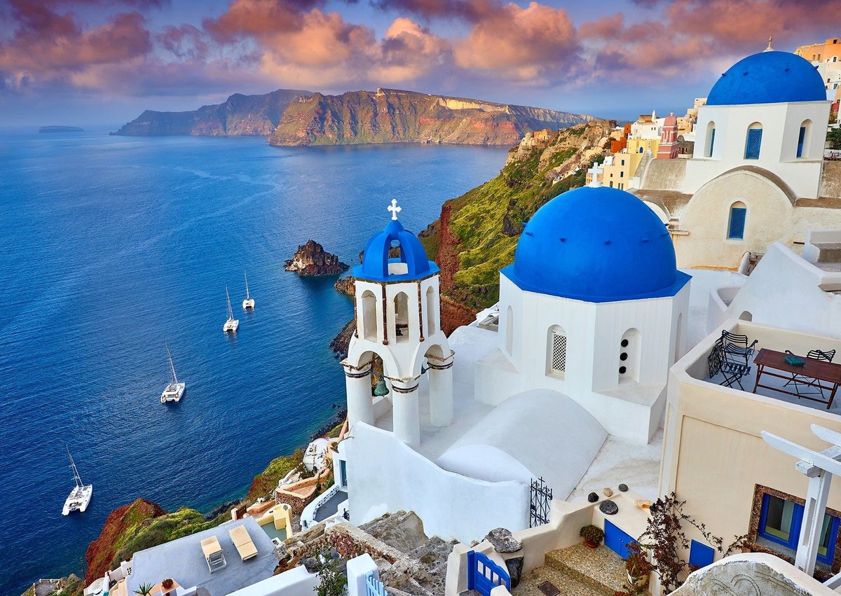 Enjoy Puzzle legpuzzel Santorini Griekenland - 1000 stukjes puzzel.