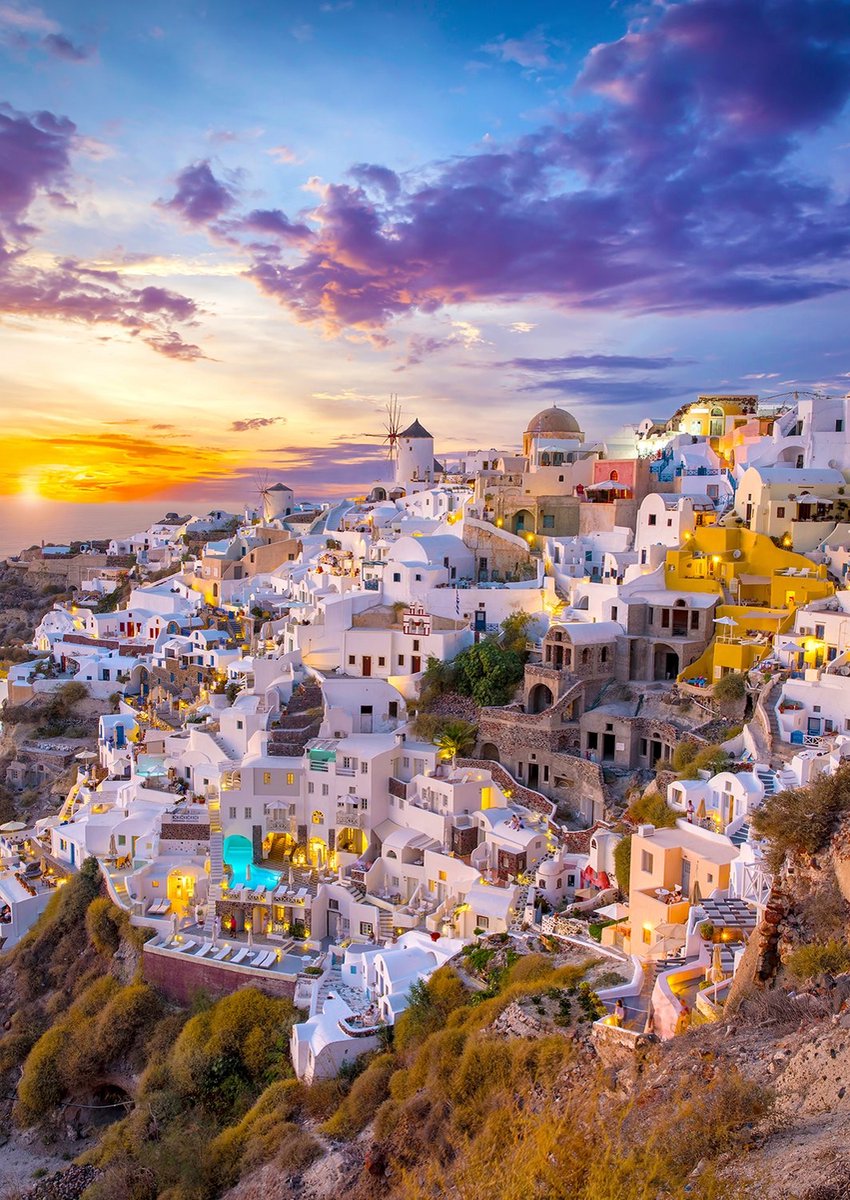 Enjoy Puzzle legpuzzel Sunset over Santorini - 1000 stukjes puzzel.