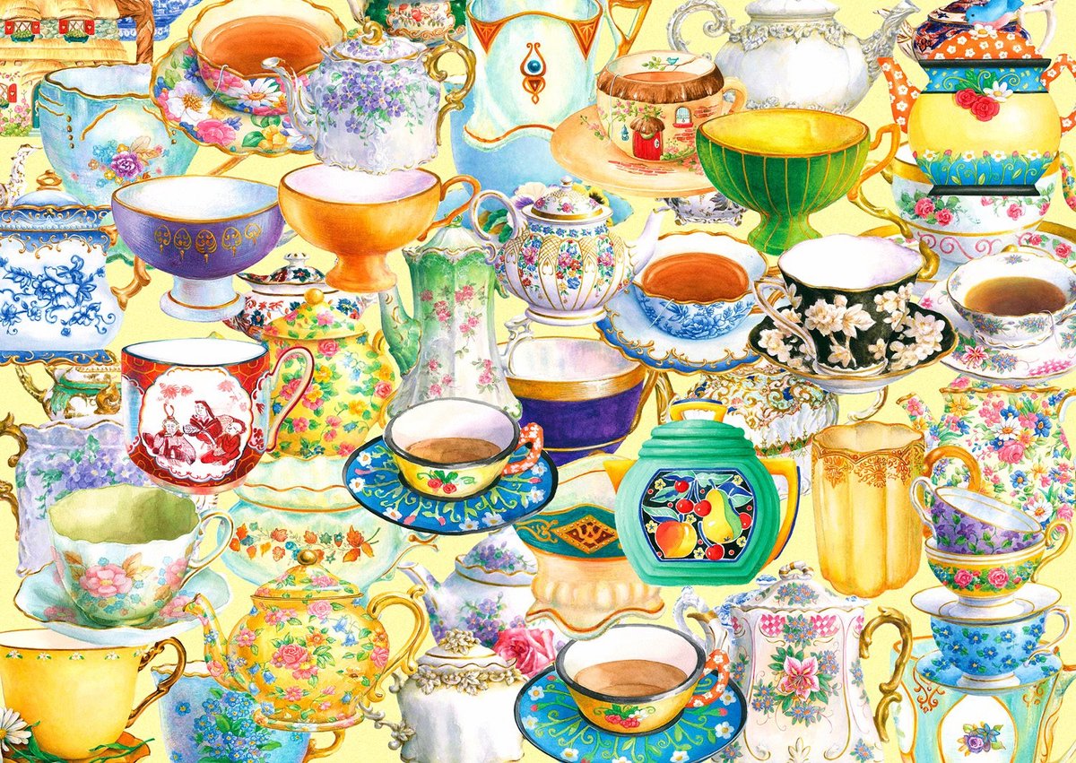 Enjoy Puzzle legpuzzel Tea Time - 1000 stukjes kleurrijk puzzelplezier.