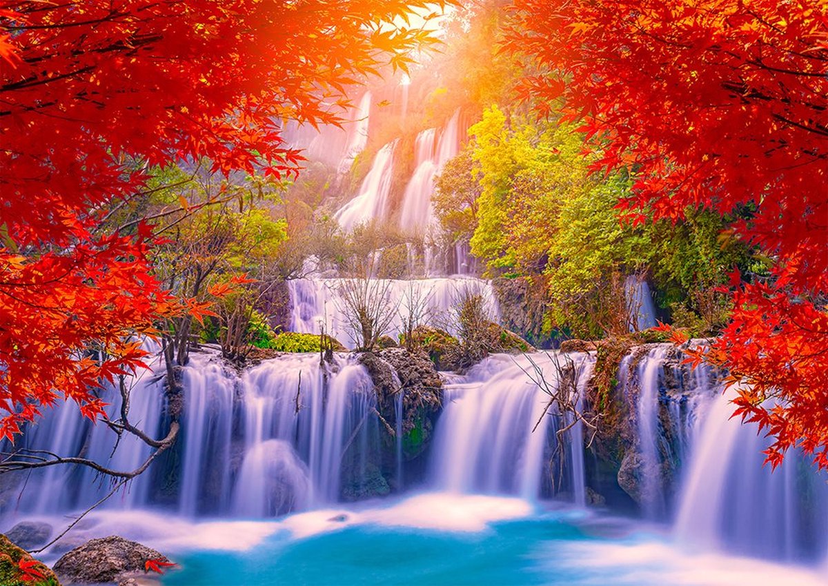 Enjoy Puzzle legpuzzel Thee Lor Su Waterfall herfst Thailand 1000 stukjes.