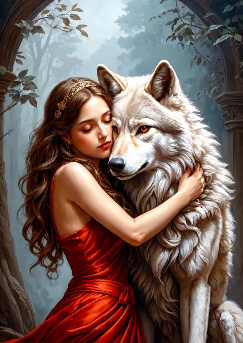 Lady and the Wolf Puzzel 1000 Stukjes