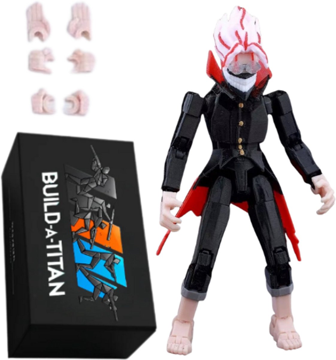 Build-a-Titan™ Ten Katura – Donkere Anime Actiefiguur – Griezelig & Duister Design – Volledig Gemonteerd – Verwisselbare Onderdelen – 13 cm