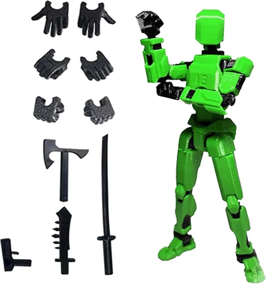 Enluxe T13 Stick Action Figure - Flexibele Beweegbare Pop met wapens