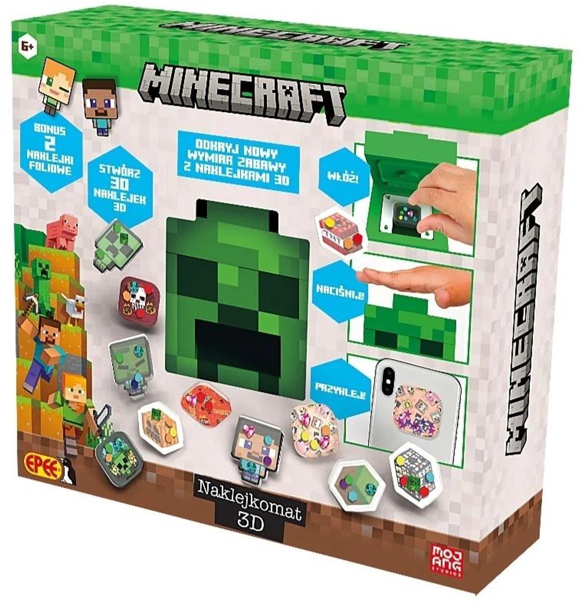 3D Stickerautomaat Minecraft - Naklejkomat 3D Minecraft