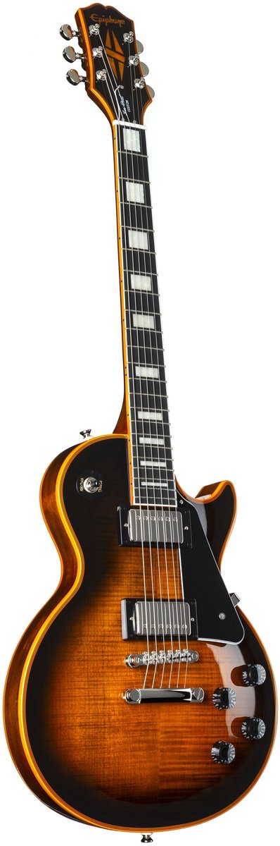 Epiphone Les Paul Custom Widow Orange Burst - Single-cut elektrische gitaar