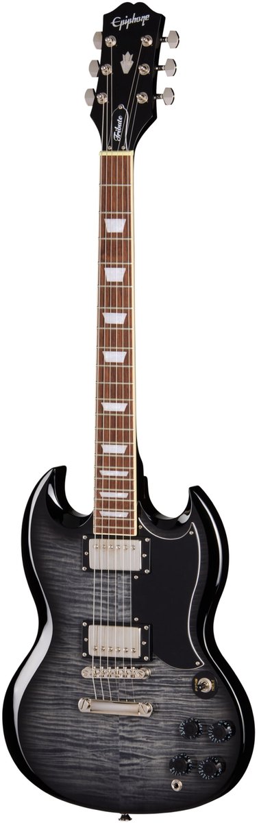 Epiphone SG Tribute Plus Ebony Burst - Double Cut modellen