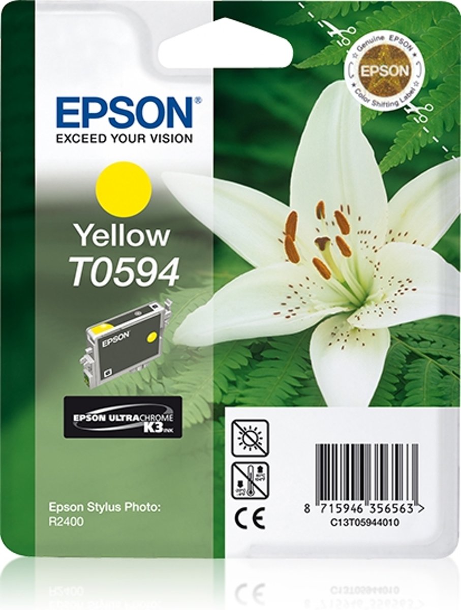 Epson inktpatroon Yellow T0594 Ultra Chrome K3