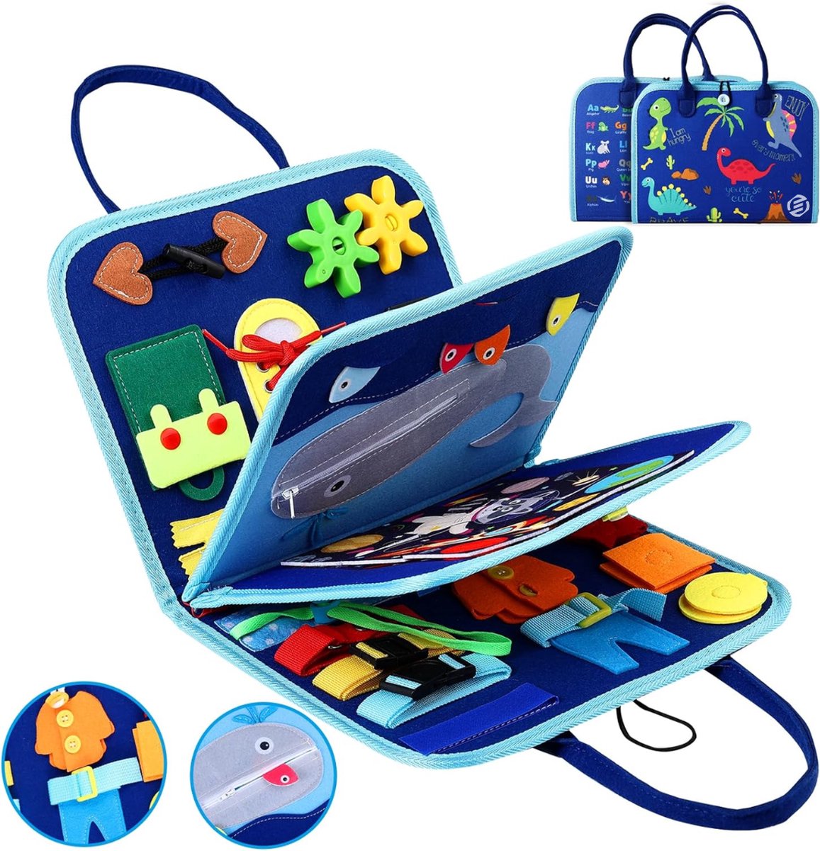 Equivera Busy Board - Montessori Speelgoed - Busy Board Montessori - Activity Board - Activiteitenbord - Motoriek Speelgoed - Educatief - Sensorisch Speelgoed