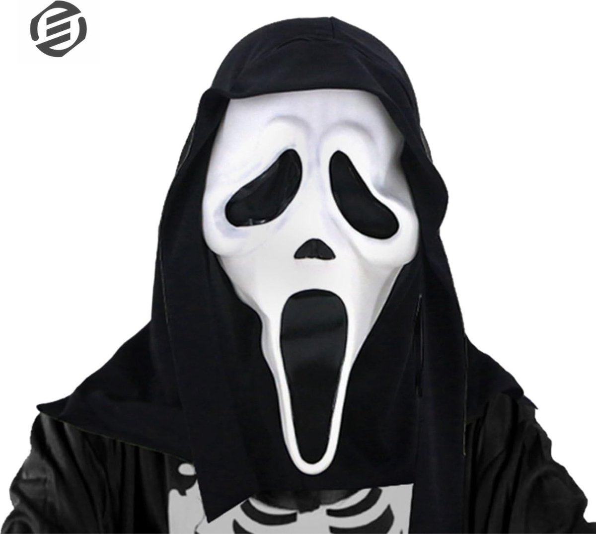 Equivera Ghostface Masker - Scream Masker - Halloween Masker - Halloween - Halloween Maskers Volwassenen - Enge Maskers - Haloween Masker