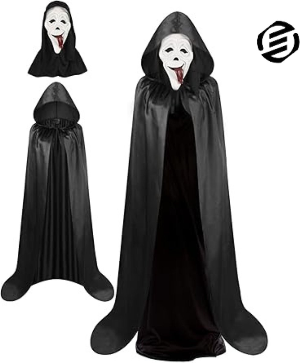Equivera Ghostface Masker - Scream Masker - Halloween Masker - Halloween - Halloween Maskers Volwassenen - Enge Maskers - Haloween Masker