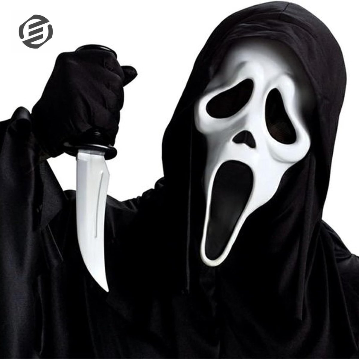 Equivera Ghostface Masker - Scream Masker - Halloween Masker - Halloween - Halloween Maskers Volwassenen - Enge Maskers - Haloween Masker