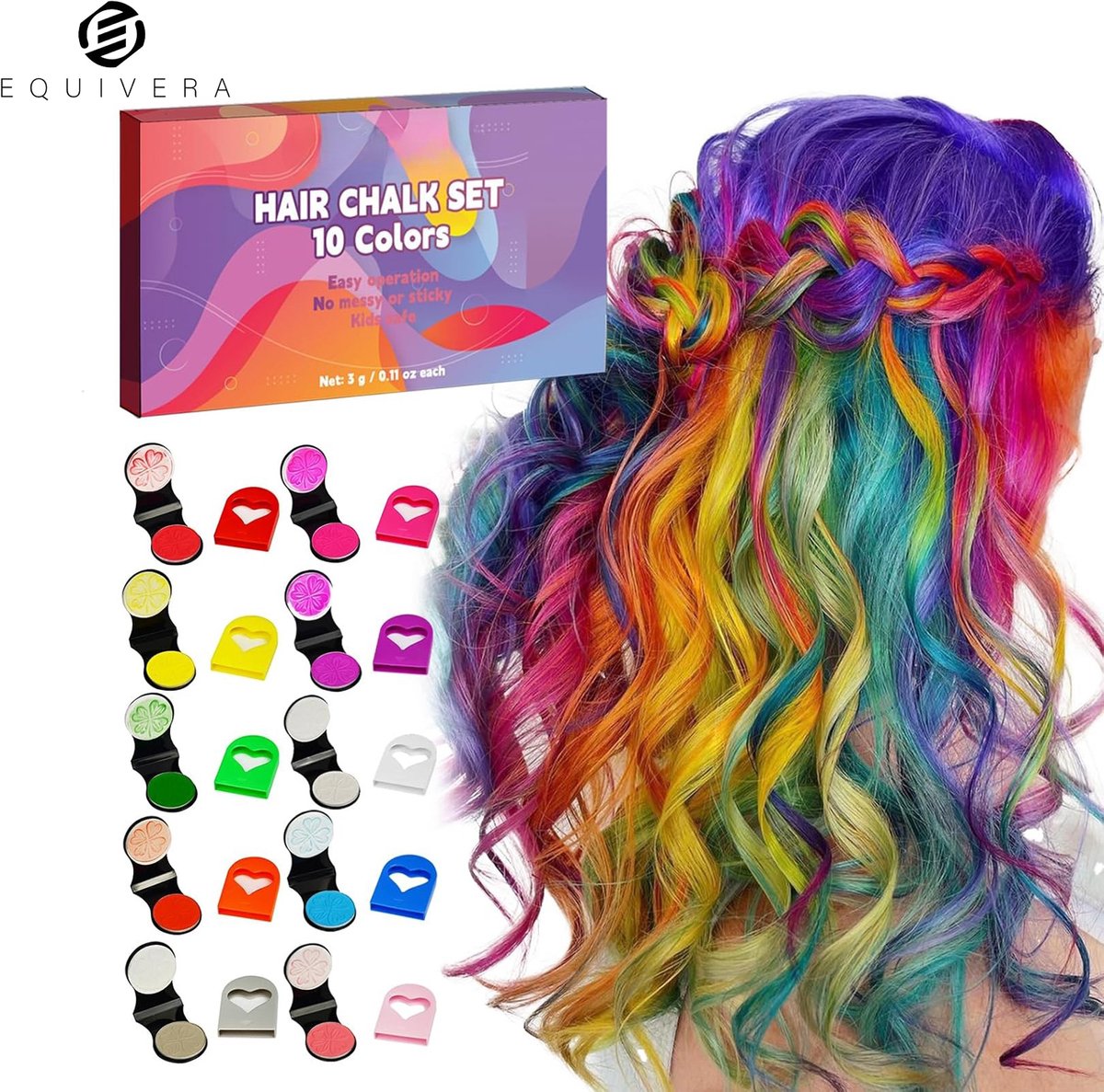   Haarkrijt - Haarkrijt Voor Kinderen - Hair Chalk - Haar Krijt - Cadeau voor Kinderen