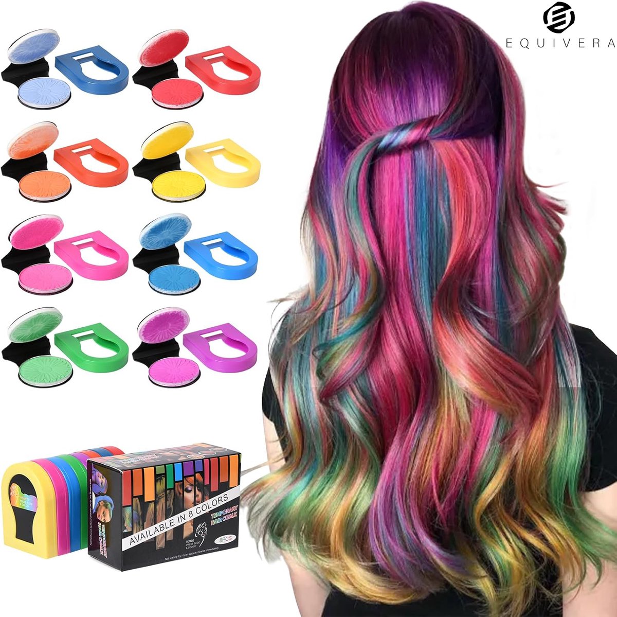 Equivera Haarkrijt - Haarkrijt Voor Kinderen - Hair Chalk - Haar Krijt - Cadeau voor Kinderen