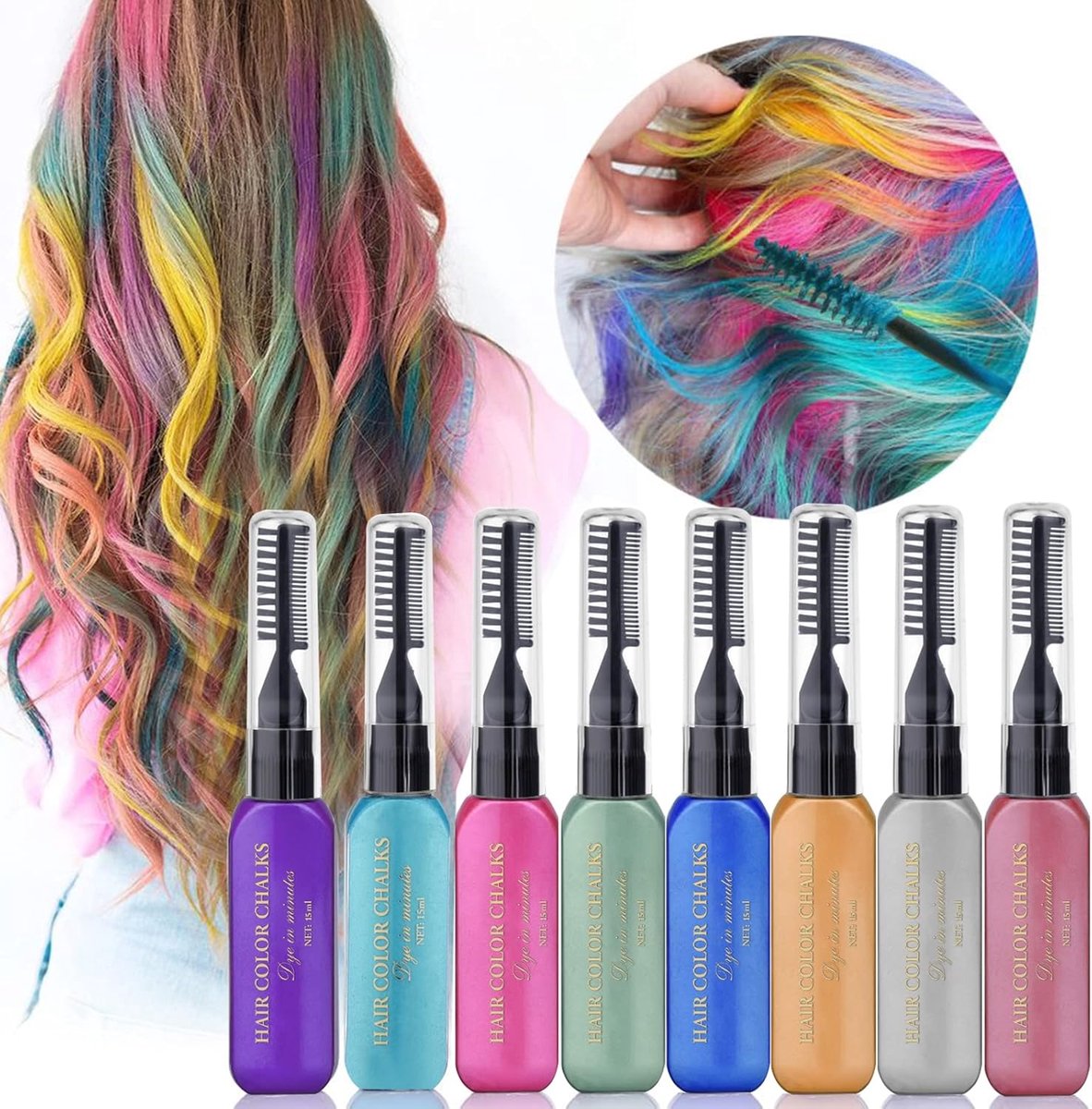 Equivera Haarkrijt - Haarkrijt Voor Kinderen - Hair Chalk - Haar Krijt - Cadeau voor Kinderen