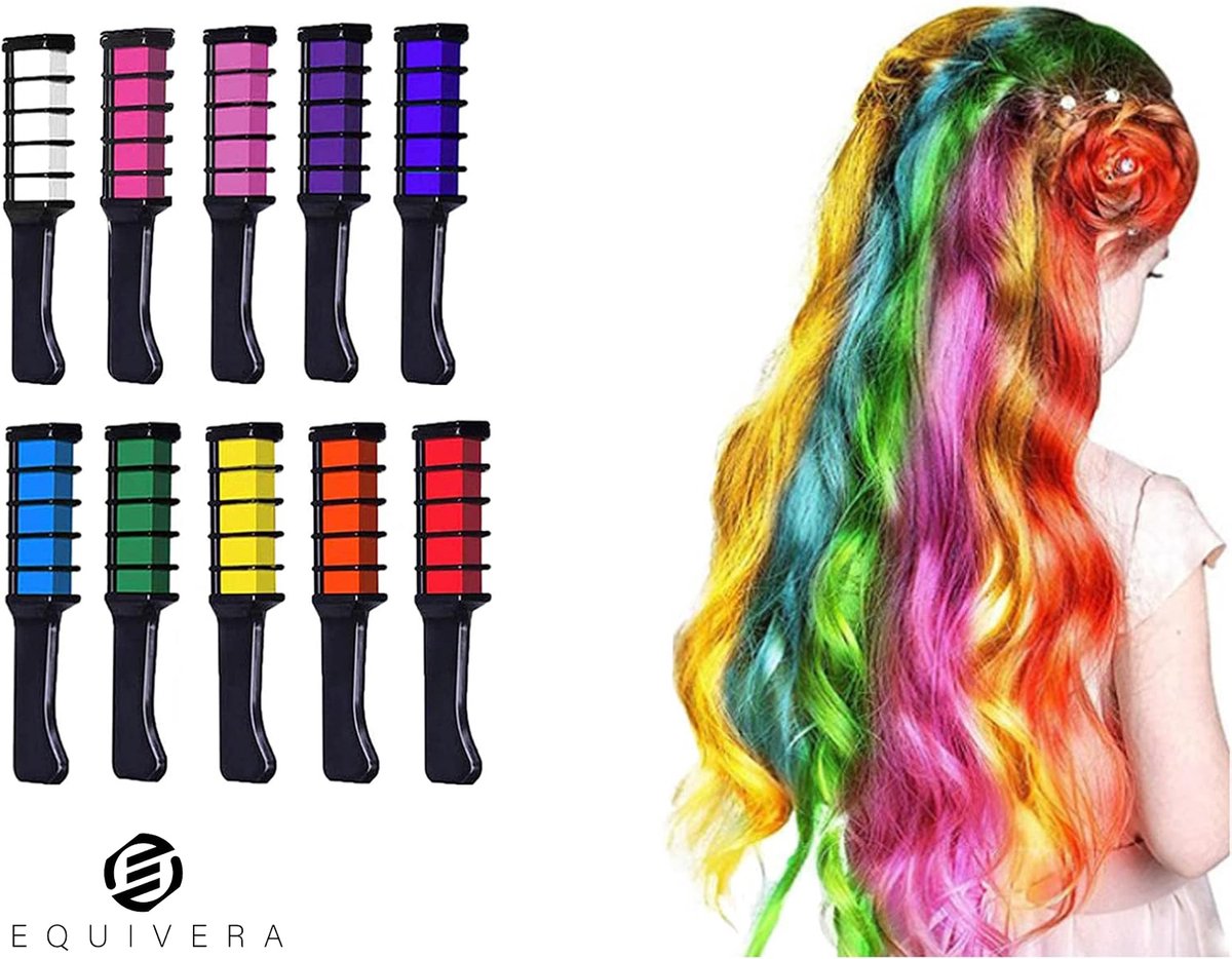 Equivera Haarkrijt - Haarkrijt Voor Kinderen - Hair Chalk - Haar Krijt - Cadeau voor Kinderen