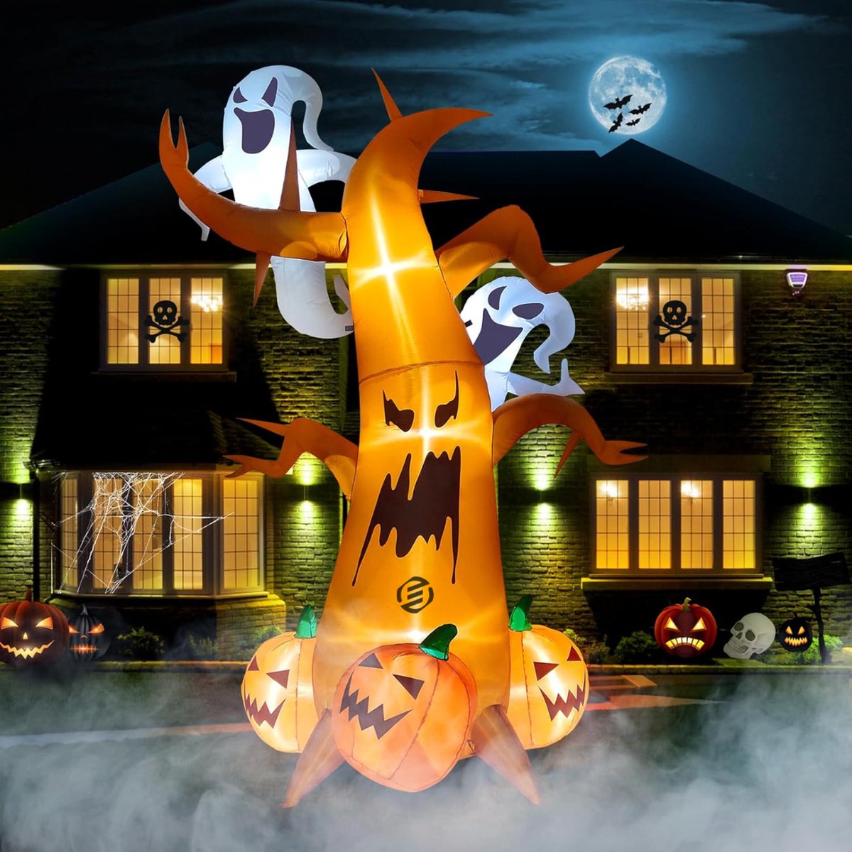 Equivera Halloween Decoratie - Halloween Versiering - Horror Versiering - voor Binnen en Buiten - Spin, Heks, Skelet, Pompoen en Spoken - 2024