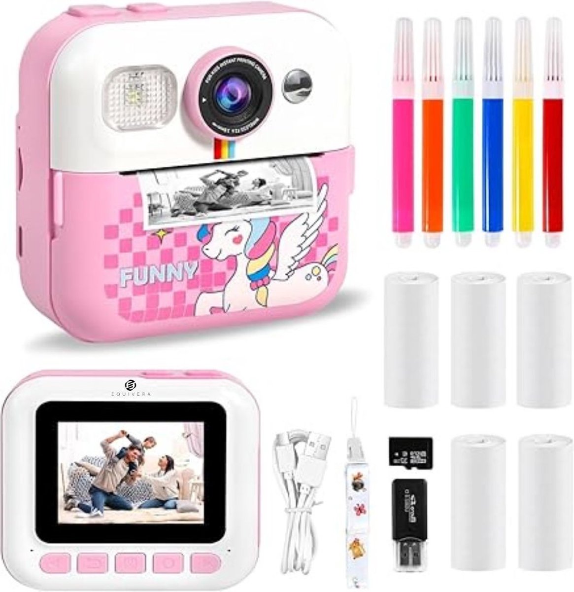   Kindercamera met Foto Printer - Kindercamera - Printcamera - Digitale Camera Kinderen - Speelgoed Camera