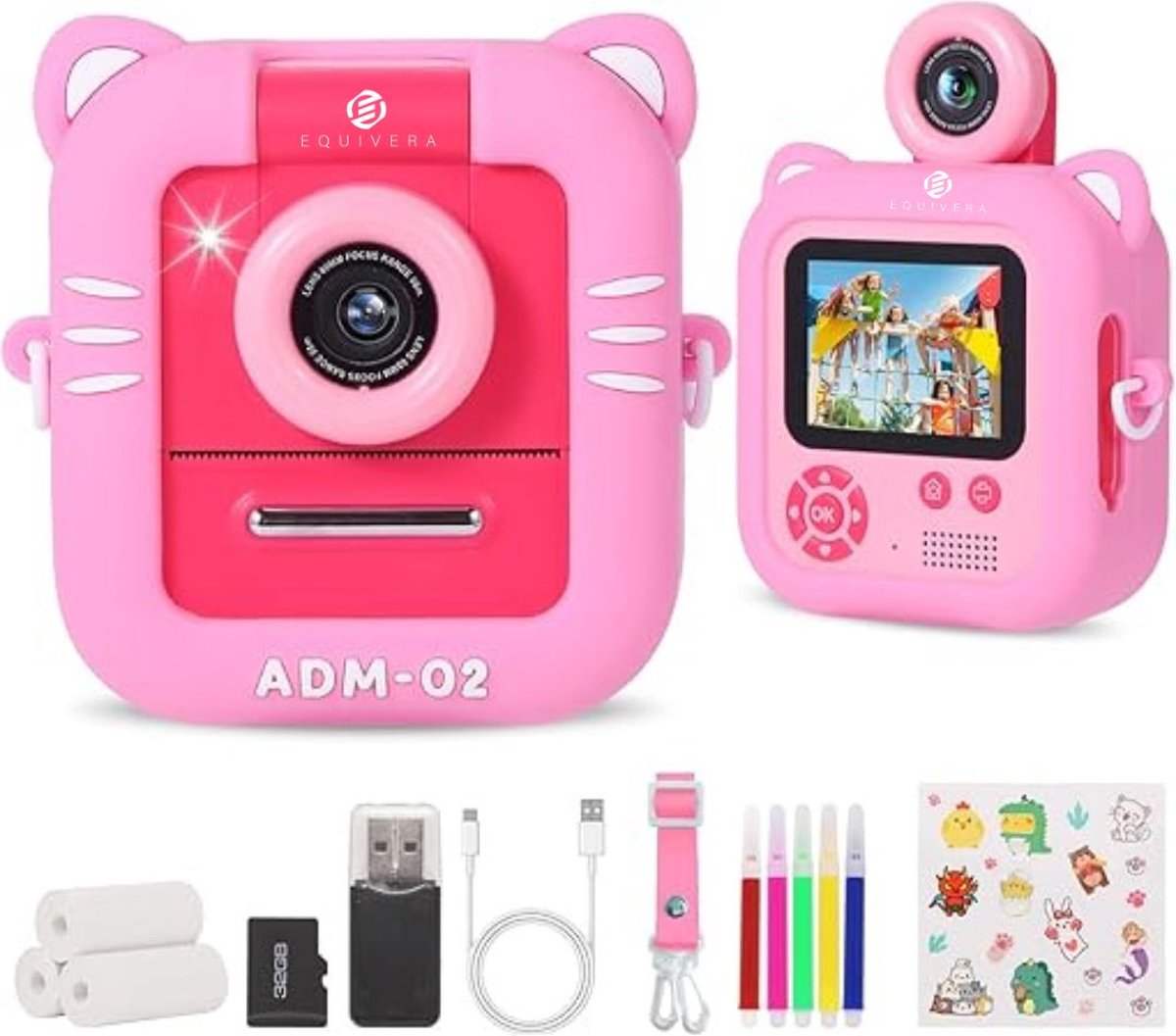   Kindercamera met Foto Printer - Kindercamera - Printcamera - Digitale Camera Kinderen - Speelgoed Camera