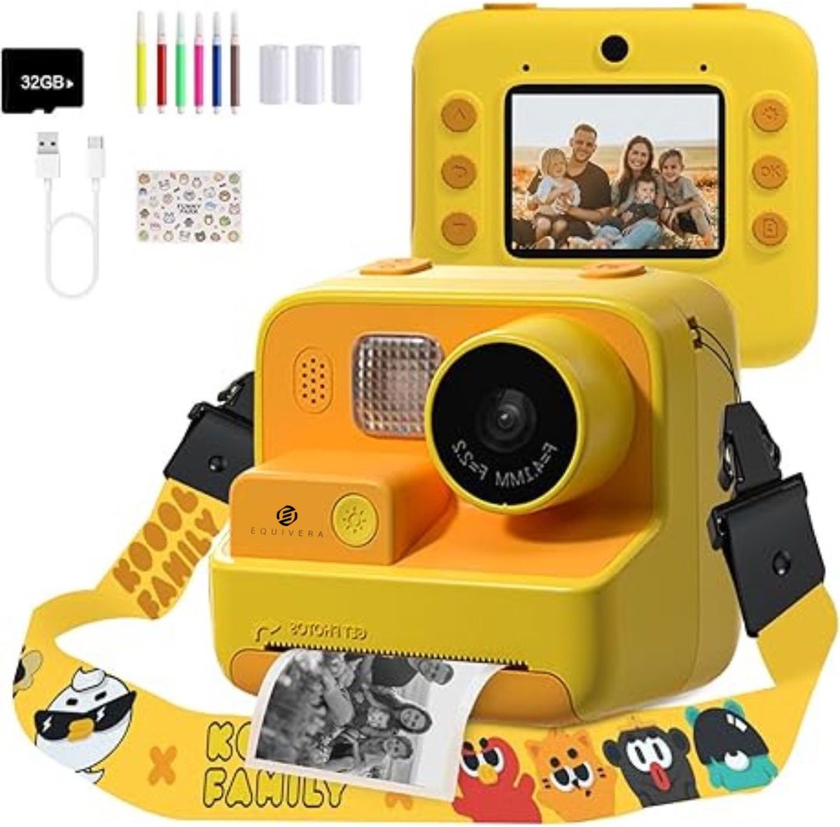   Kindercamera met Foto Printer - Kindercamera - Printcamera - Digitale Camera Kinderen - Speelgoed Camera