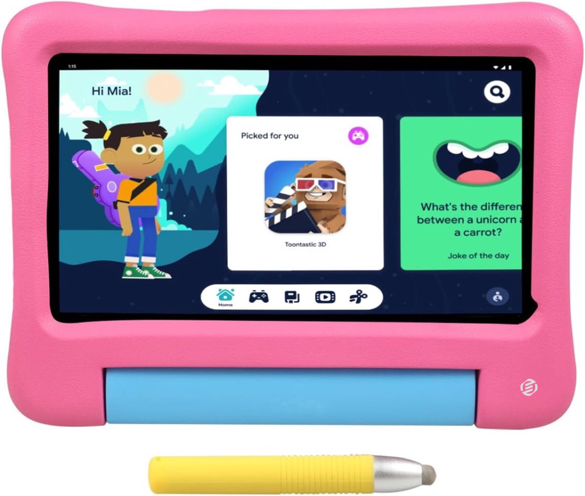 Equivera Kindertablet - Kindertablet - Tablet voor Kinderen - Educatieve Tablet - Tablet voor Spelletjes - Spelletjes - Ouderlijk Toezicht