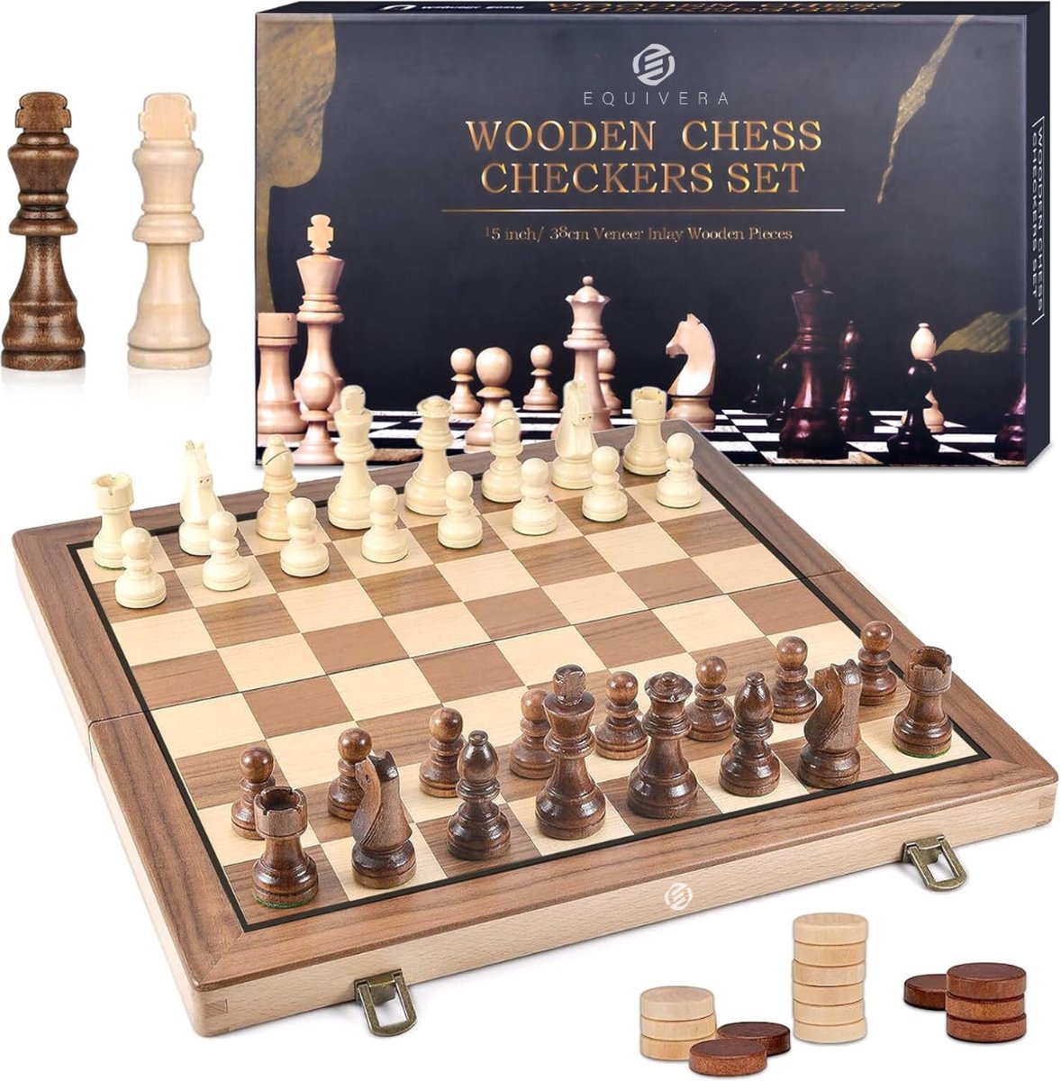   Magnetisch Schaakspel - Magnetisch Schaakspel - Magnetisch Schaakbord - Magnetisch Schaakset - Schaakbordspel -Inklapbaar Schaakbord