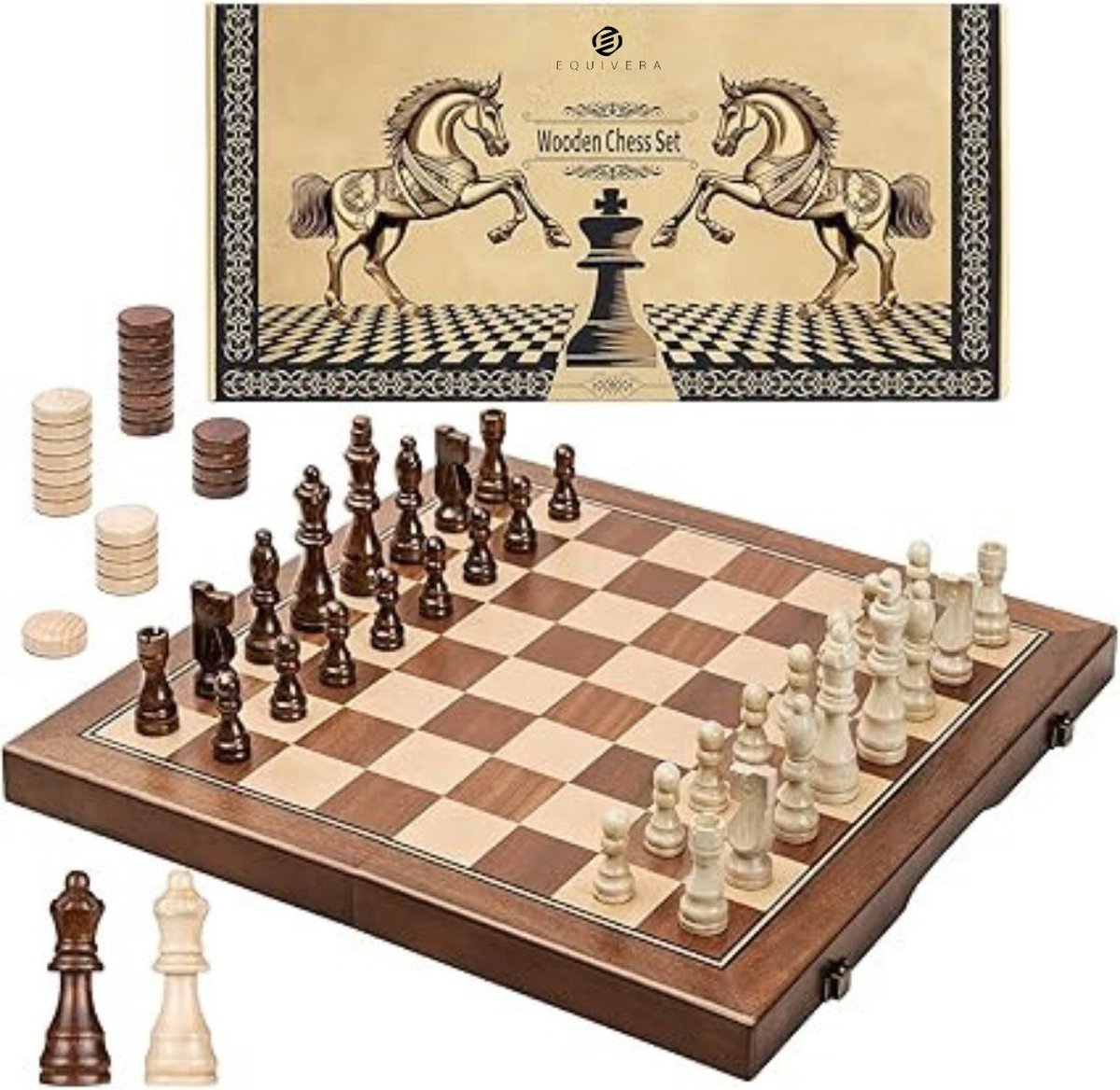   Magnetisch Schaakspel - Magnetisch Schaakspel - Magnetisch Schaakbord - Magnetisch Schaakset - Schaakbordspel -Inklapbaar Schaakbord