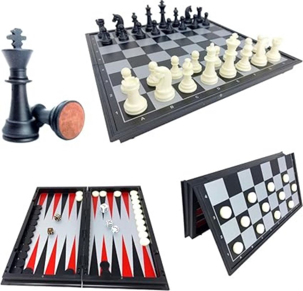   Magnetisch Schaakspel - Magnetisch Schaakspel - Magnetisch Schaakbord - Magnetisch Schaakset - Schaakbordspel -Inklapbaar Schaakbord