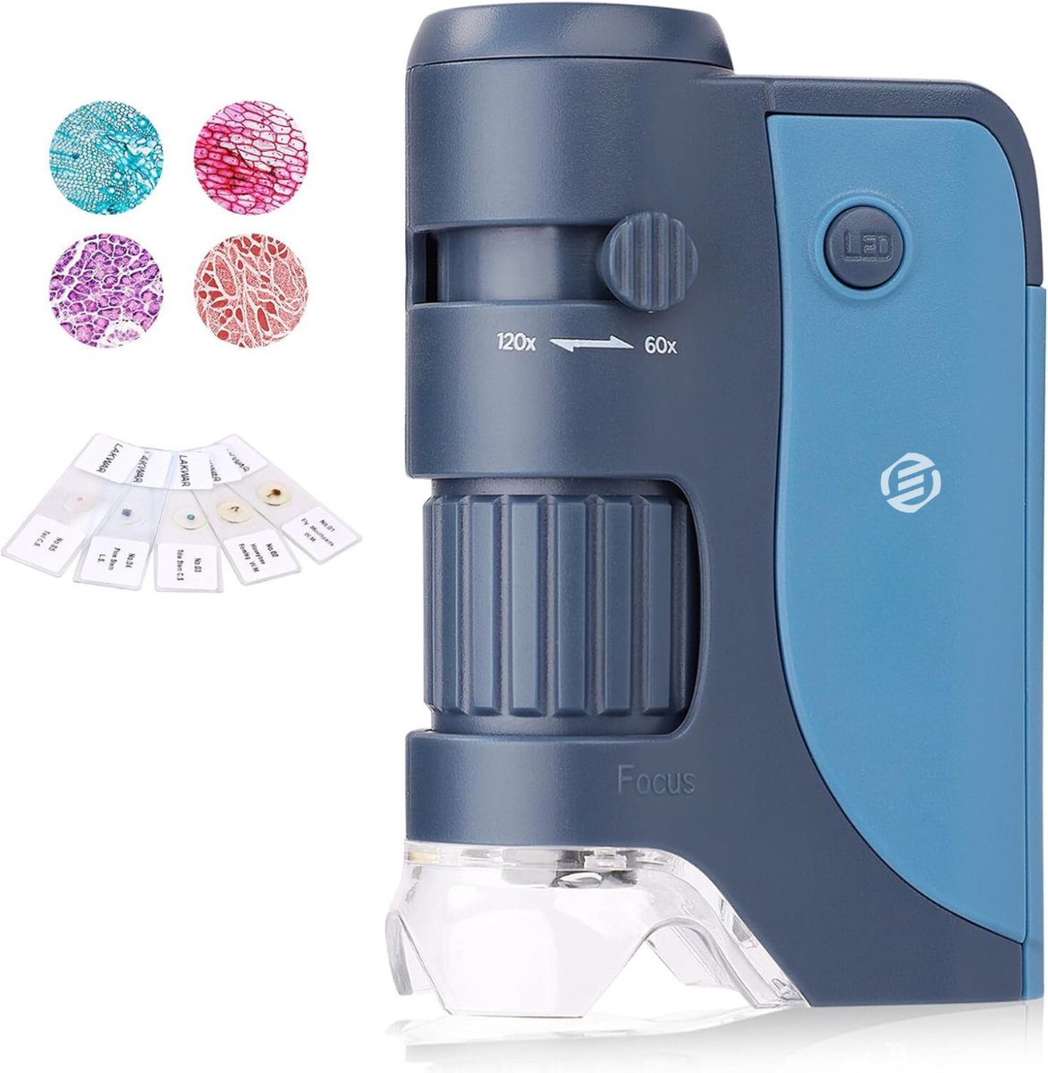 Equivera Miniscope Kinderen - Microscoop Voor Kinderen - Handmicroscoop - Zakmicroscoop - Educatief Speelgoed - Montessori Speelgoed - Fijne Motoriek