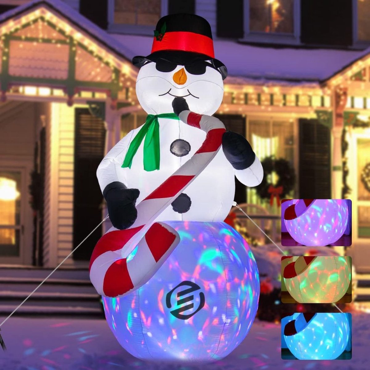 Equivera Opblaasbare Kerstman - Kerstman Pop - Opblaasbare Kerstfiguren - Opblaasbare Kerstman voor Buiten - Opblaasbare Kerstversiering - Breng uw huis in de kerstsfeer!