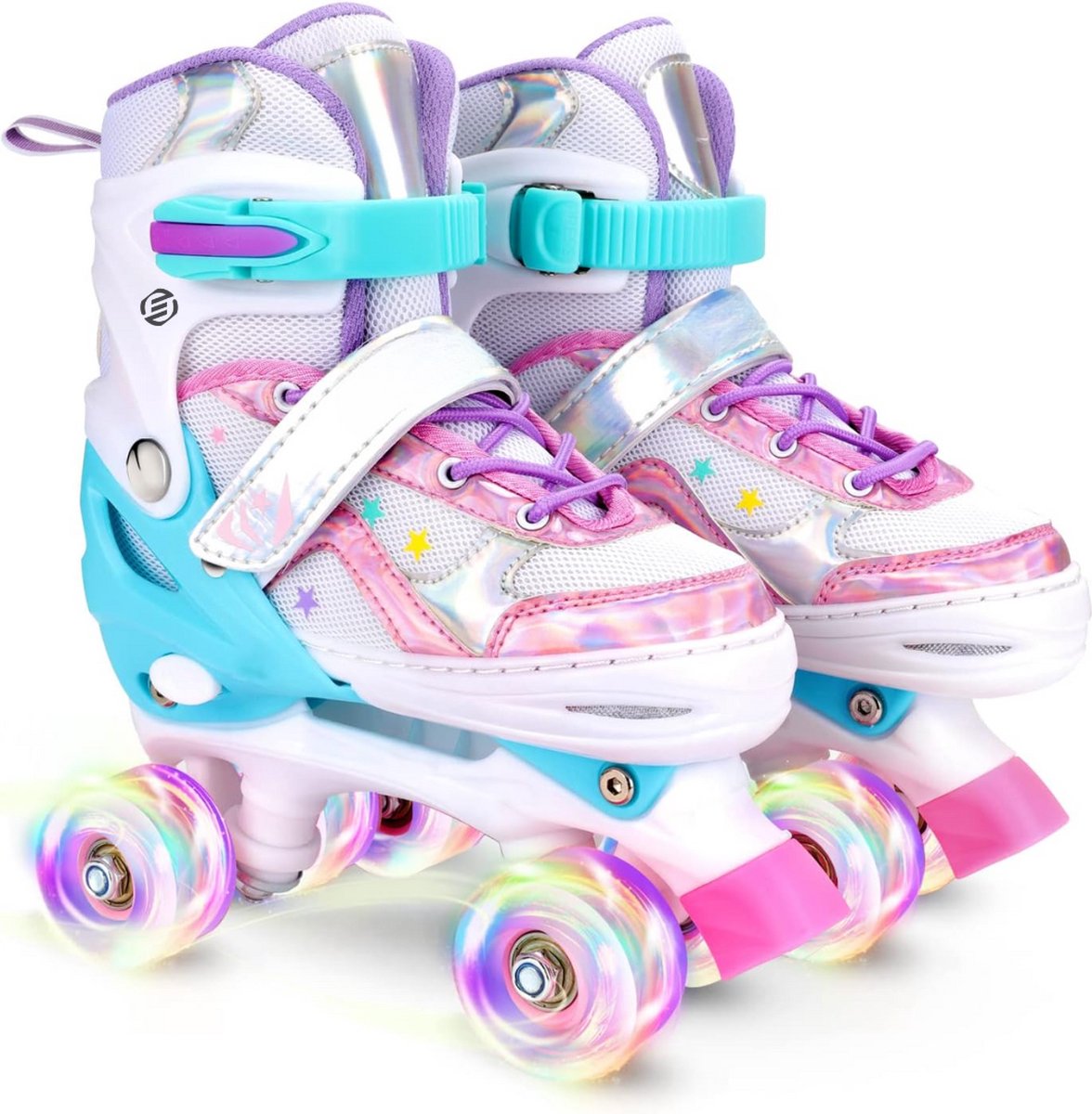 Equivera Rolschaatsen Meisjes - Skeelers Meisjes - Rolschaatsen Kinderen - Cadeautip voor uw kind!