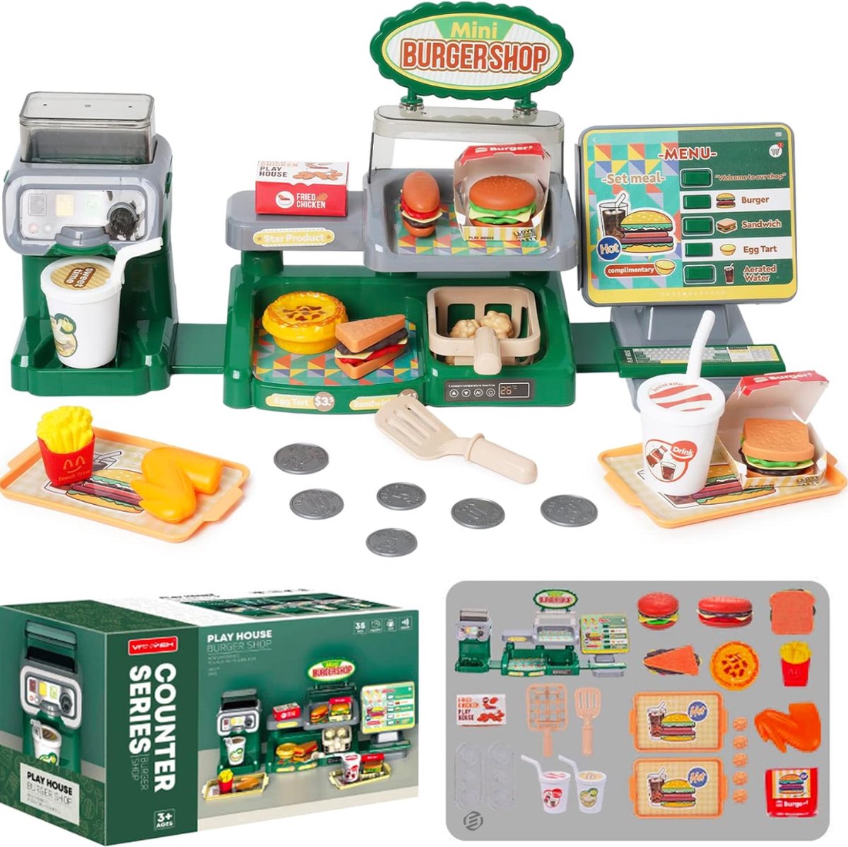   Speelgoed Kassa - Speelgoedkassa - Met Accessoires - Speelgoed Winkeltje - Speelgoedwinkel