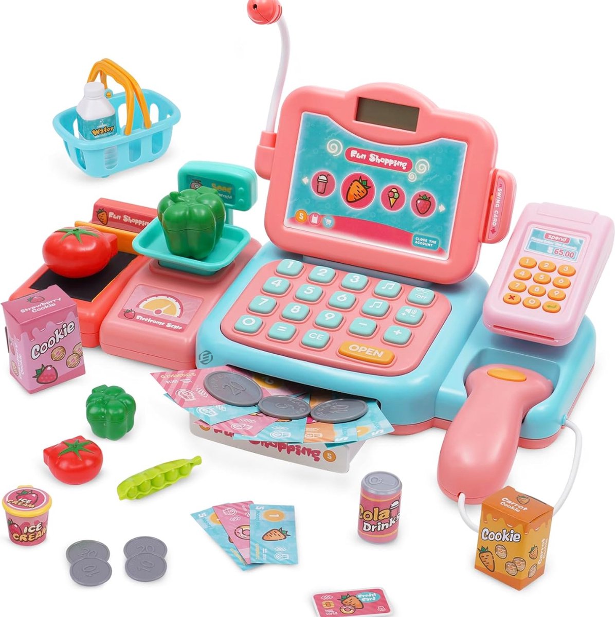   Speelgoed Kassa - Speelgoedkassa - Met Accessoires - Speelgoed Winkeltje - Speelgoedwinkel