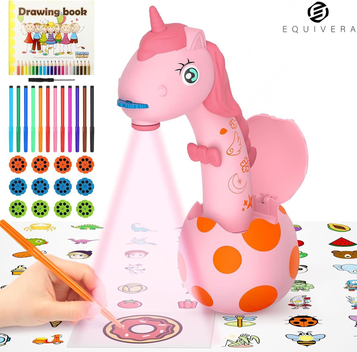 Equivera Tekenprojector Kinderen - Tekenprojector voor Kinderen - Tekenprojector - Tekenmachine Kinderen - Tekenmachine