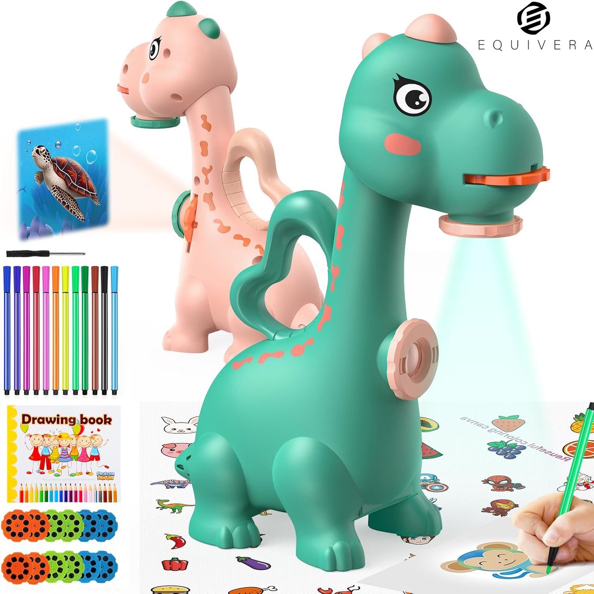 Equivera Tekenprojector Kinderen - Tekenprojector voor Kinderen - Tekenprojector - Tekenmachine Kinderen - Tekenmachine
