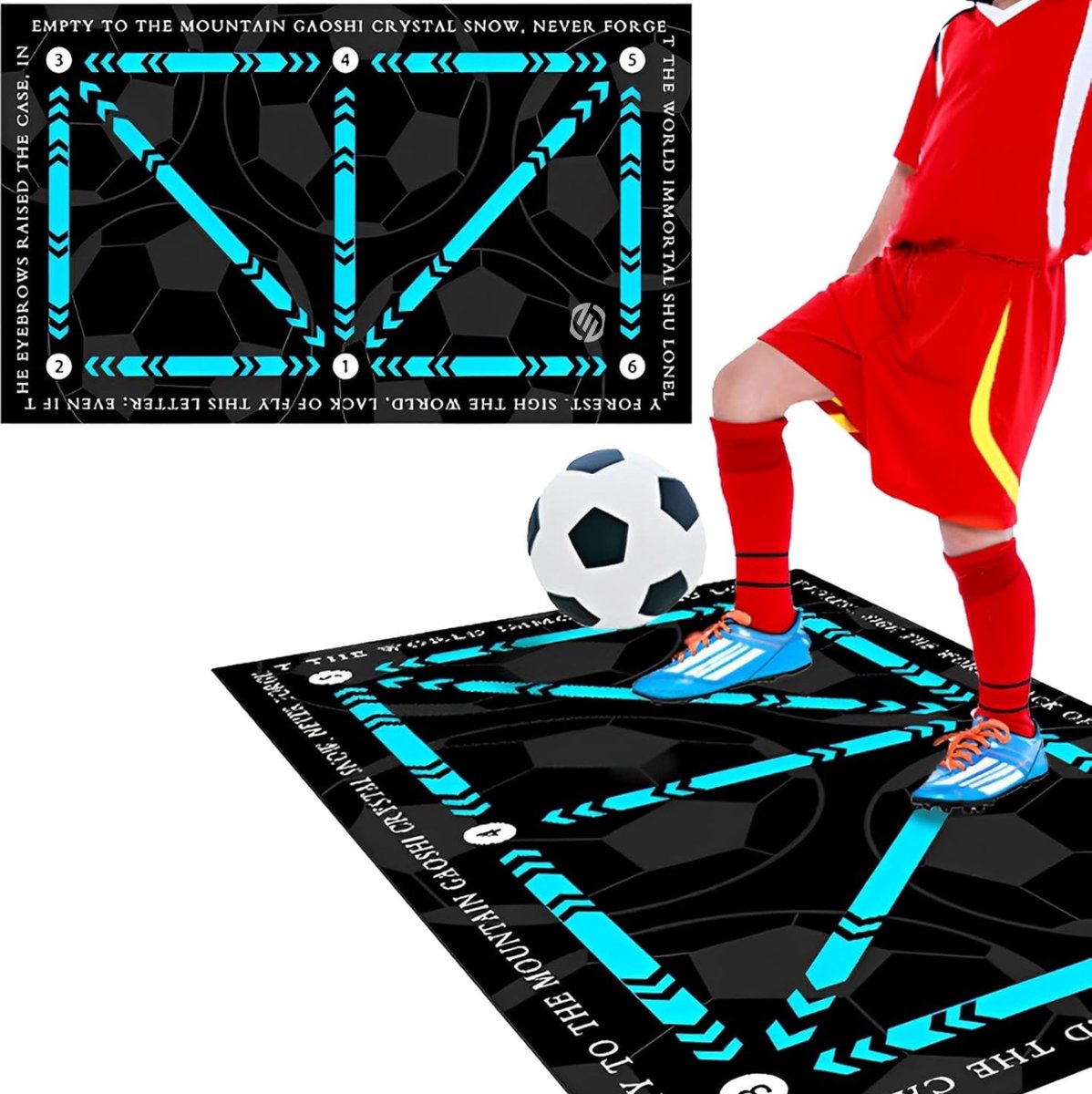   Voetbalmat - Voetbal Mat - Voetbal Vloerkleed - Voetbal Tapijt - Voetbal Materiaal - Dribbelmat - Voetbal Spullen - Voetbal Trainingsmat