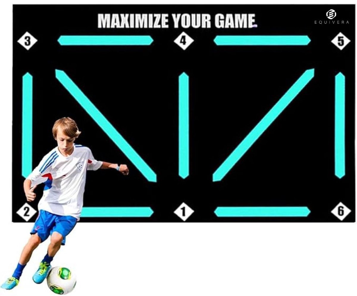 Equivera Voetbalmat - Voetbalmat - Voetbal Training - Dribbelmat - Trainingsmateriaal - Kinderen