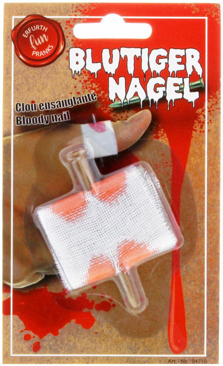 Nep spijker door je vinger - fopartikelen - 1 april grap - bouwgrapjes