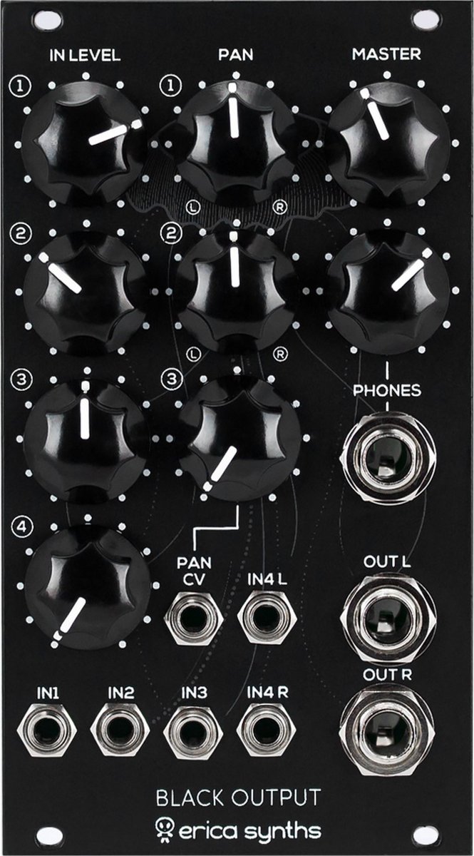 Erica Synths Black Output Module v2 - Mixer modular synthesizer