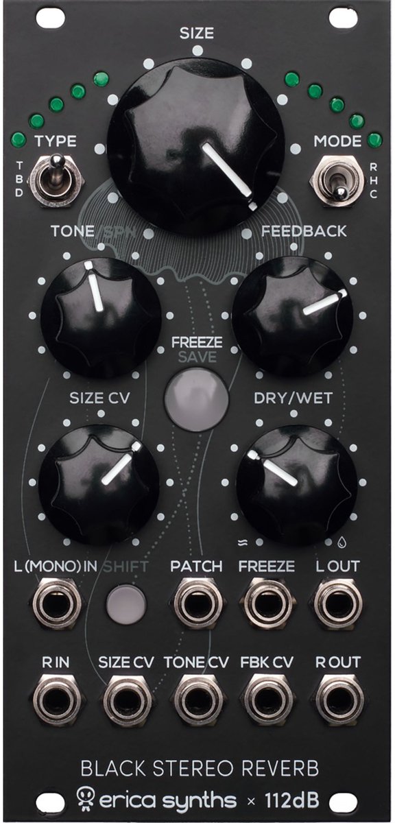 Erica Synths Black Stereo Reverb - Effect modular synthesizer