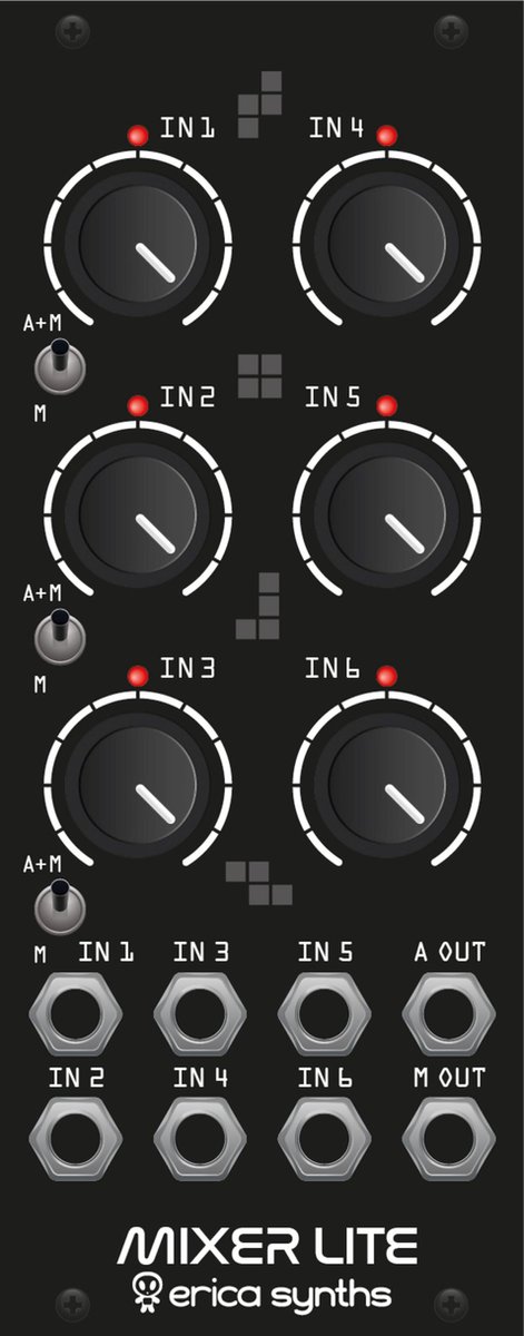 Erica Synths Drum Mixer Lite - Mixer modular synthesizer